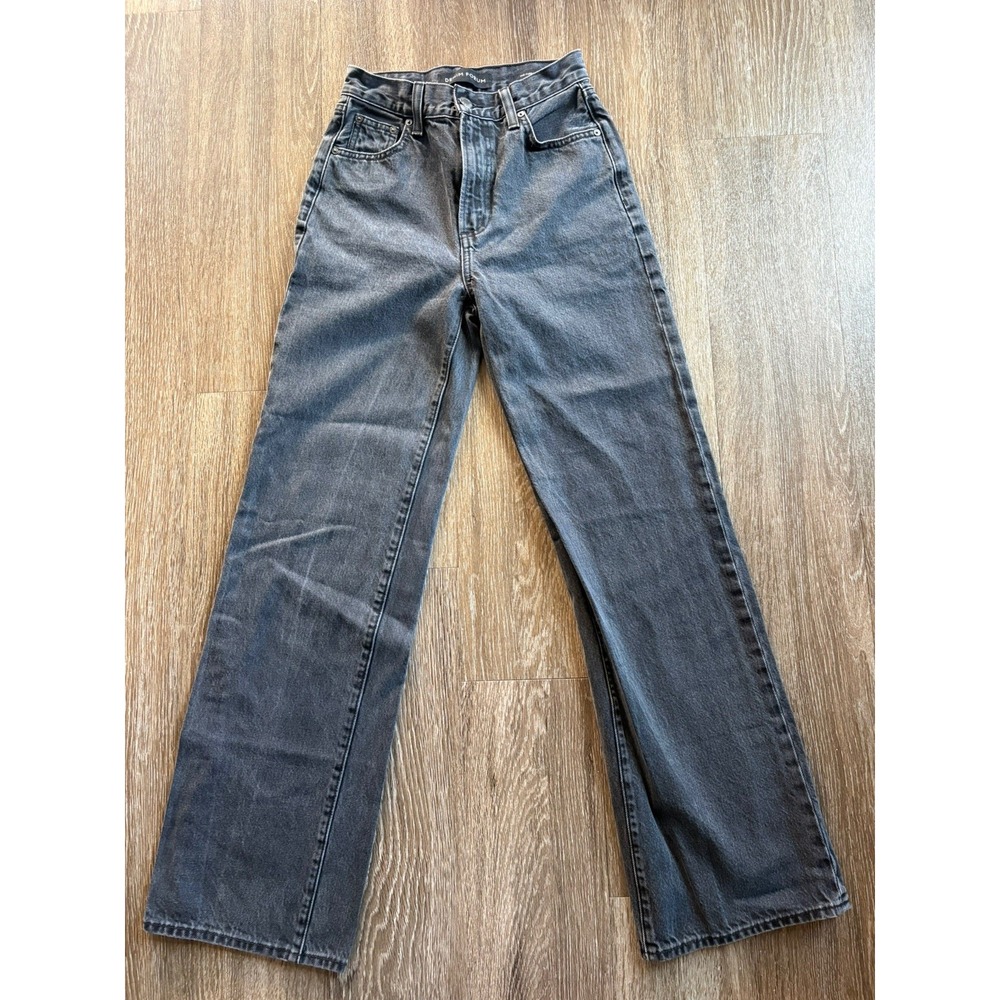 Denim Forum The Farrah Hi Rise Wide Leg Jeans 23 100% Cotton